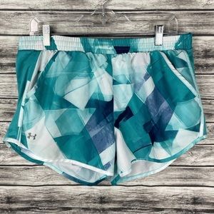 Under Armour Teal & White Shorts - Large